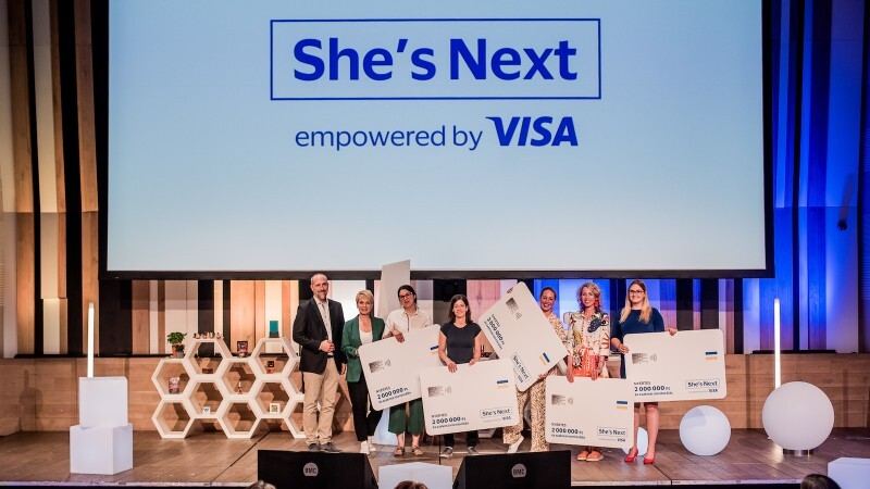 shes next empowered by visa sign and winners
